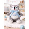 Cubbies Husky bamse med navn - Personlig dåbsgave (40 cm)