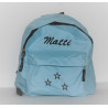 Lyseblå rygsæk med navn –personlig børnetaske til dagpleje - børnehave