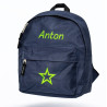 Mørkeblå børnerygsæk med navn – rygsæk til 2–6 år