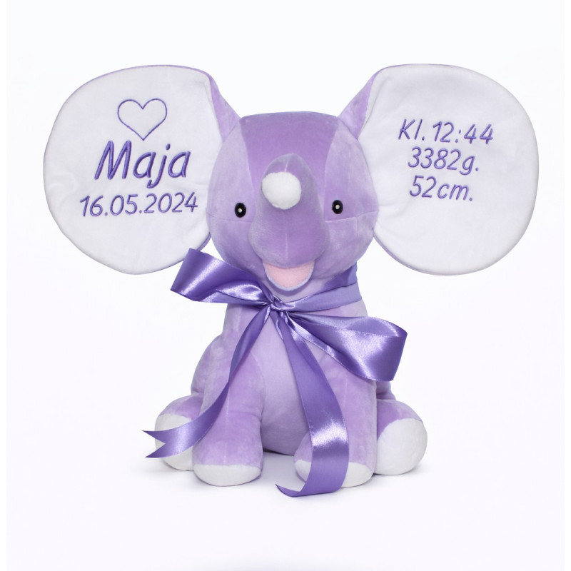 Lilla elefantbamse med navn - Personlig gave