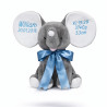 Stor elefant bamse med navn – Personlig bamse med brodering
