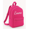 Pink mini rygsæk med navn på